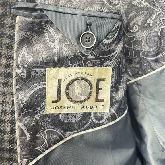 Joseph Abboud JOE Blazer Men 46 X-Long Slim Fit Wool Tweed Sport Coat Multicolor - Picture 3 of 9